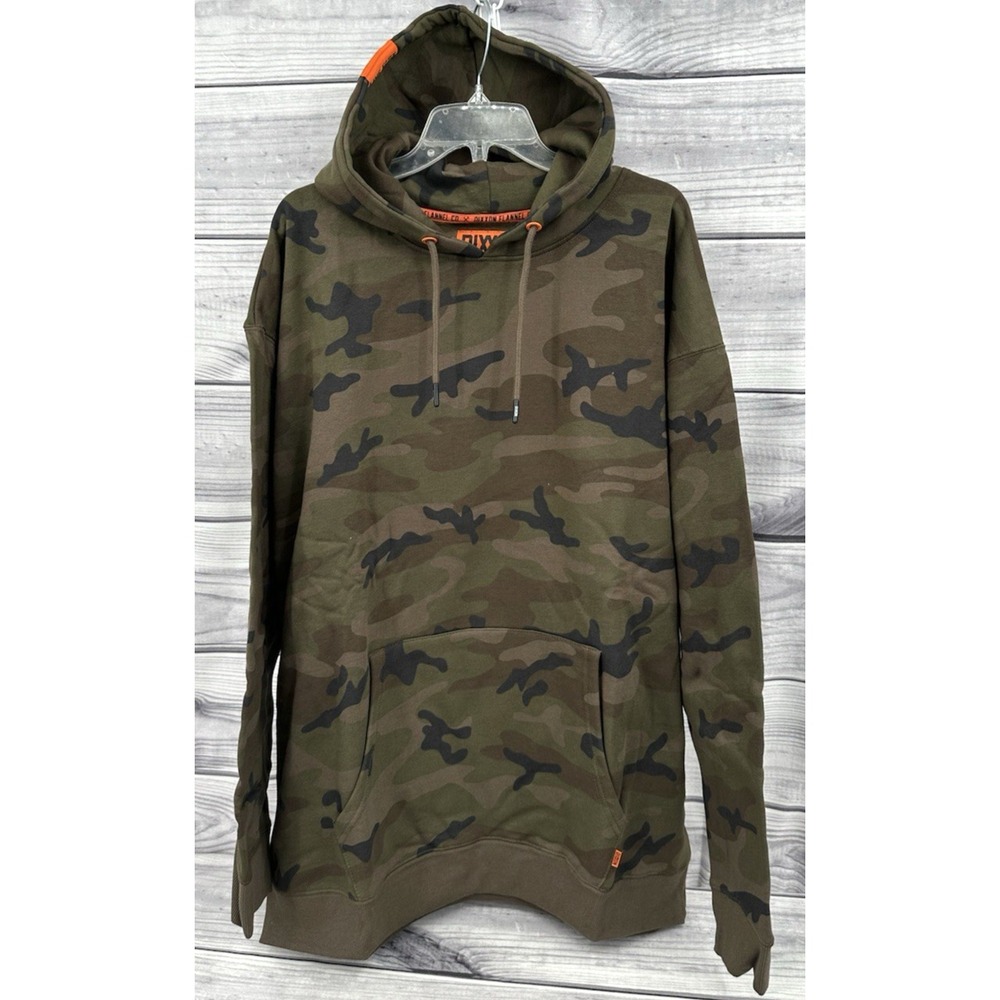 DIXXON FLANNEL CO GREEN CAMO HOODED SWEATSHIRT HOODIE Men's Size 2XL NEW!!